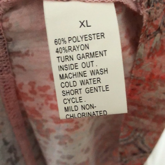 V Cristina Beautiful Multi-Color Embellished Tunic X-Large Long Sleeve - Picture 7 of 8